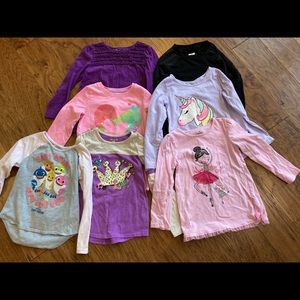 Toddler girls long sleeve shirts size 5T